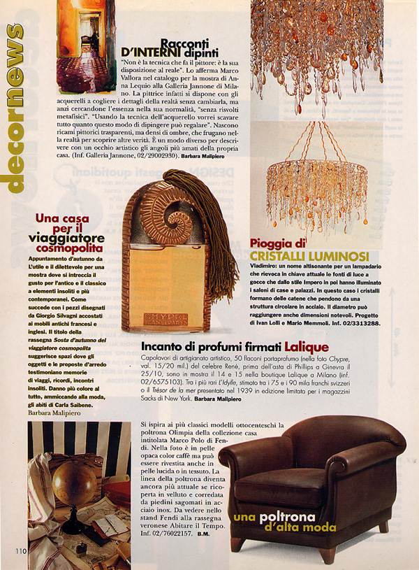 Elle Decoration, Italia, Ottobre 1998